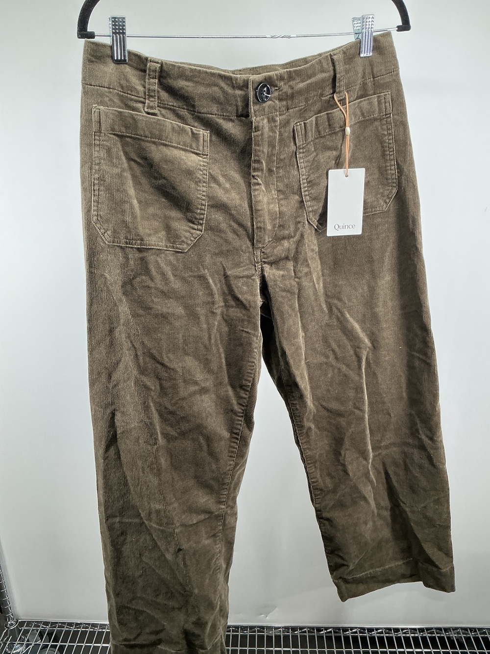 Organic Stretch Corduroy Cropped Wide Leg Pants - 26" inseam
